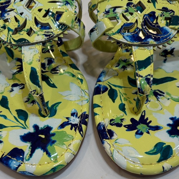 Circus by Sam Edelman Yellow and Blue Floral Sandals Size 8 - Picture 7 of 11